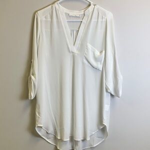 Elegant White Women's Blouse Size Small